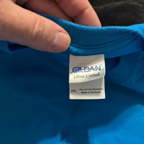 White Marlin T-shirt by Gilden blue size XXL - Picture 4 of 4